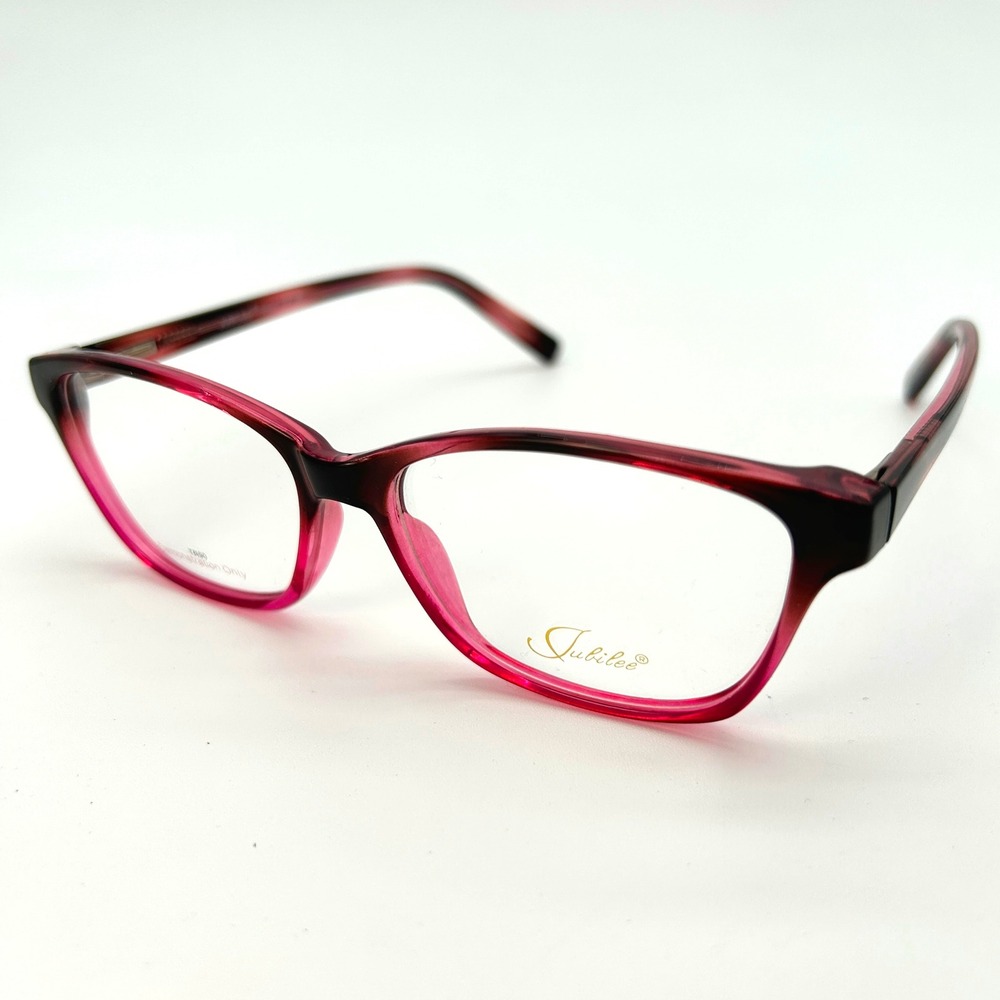 Womens Eyeglasses Frames Jubilee J5997 Size 54-15-145 Fuchsia Pink Black NEW
